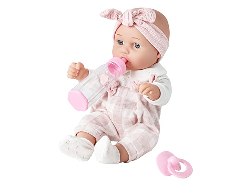 Baby Doll in Gift Box with Pink Cloths, PacifierGift Idea for Ages 3+
