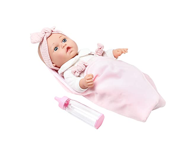 Baby Doll in Gift Box with Pink Cloths, PacifierGift Idea for Ages 3+