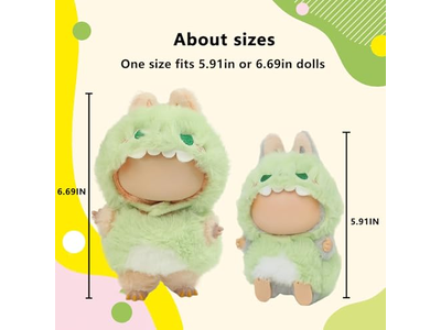Clothes for Doll 17cm, for Doll Dress up Animal Style Outfits (NO Doll)