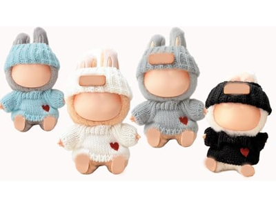 Doll Clothes Compatible with Labubu 2 Set Outfits(4 Pieces)
