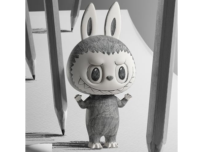 LABUBU Sketch Collection Figurine, 13.8 Inch Height